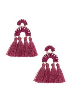 Half Circle Tassel Earrings