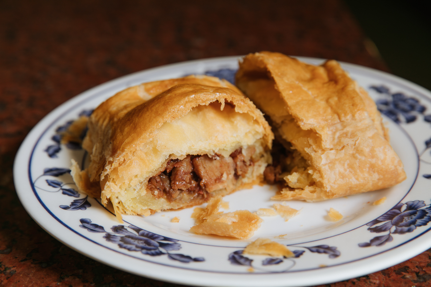  Pastry with a savory curried beef filling at AA Bakery &amp; Cafe.  