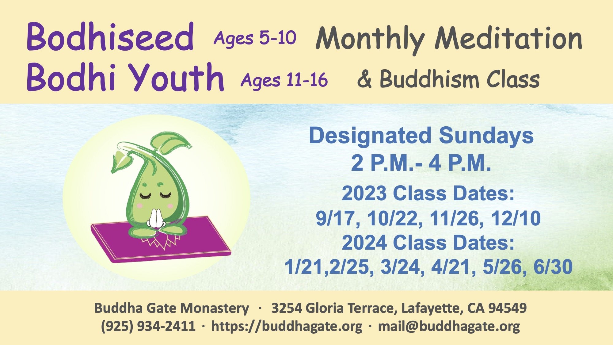 Children's Meditation Class East Bay