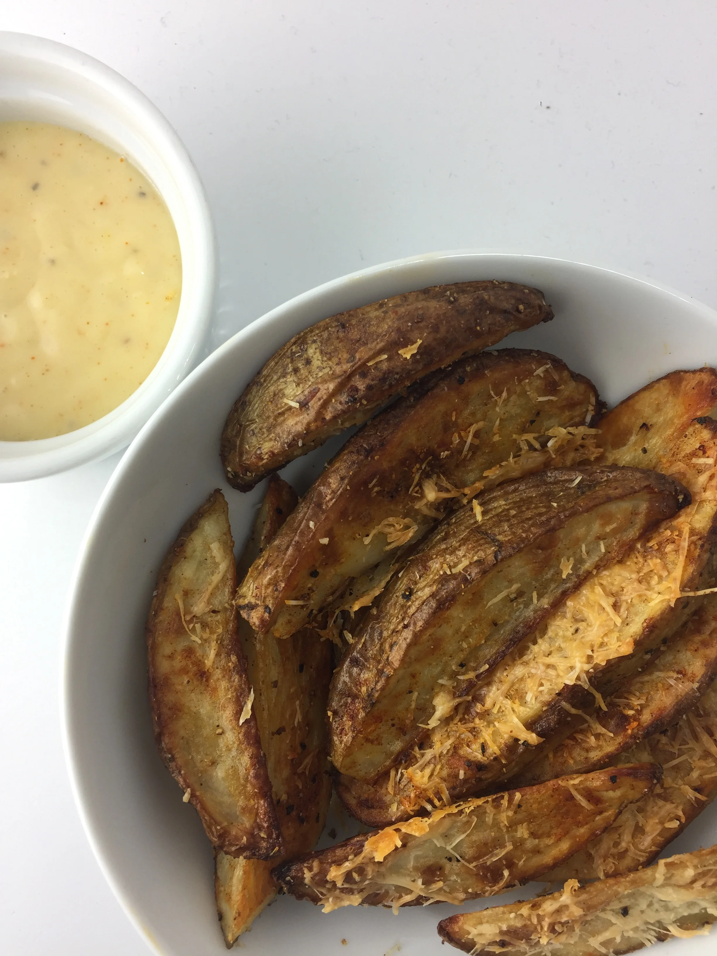 Parmesan Roasted Potatoes with Garlic Aoili    