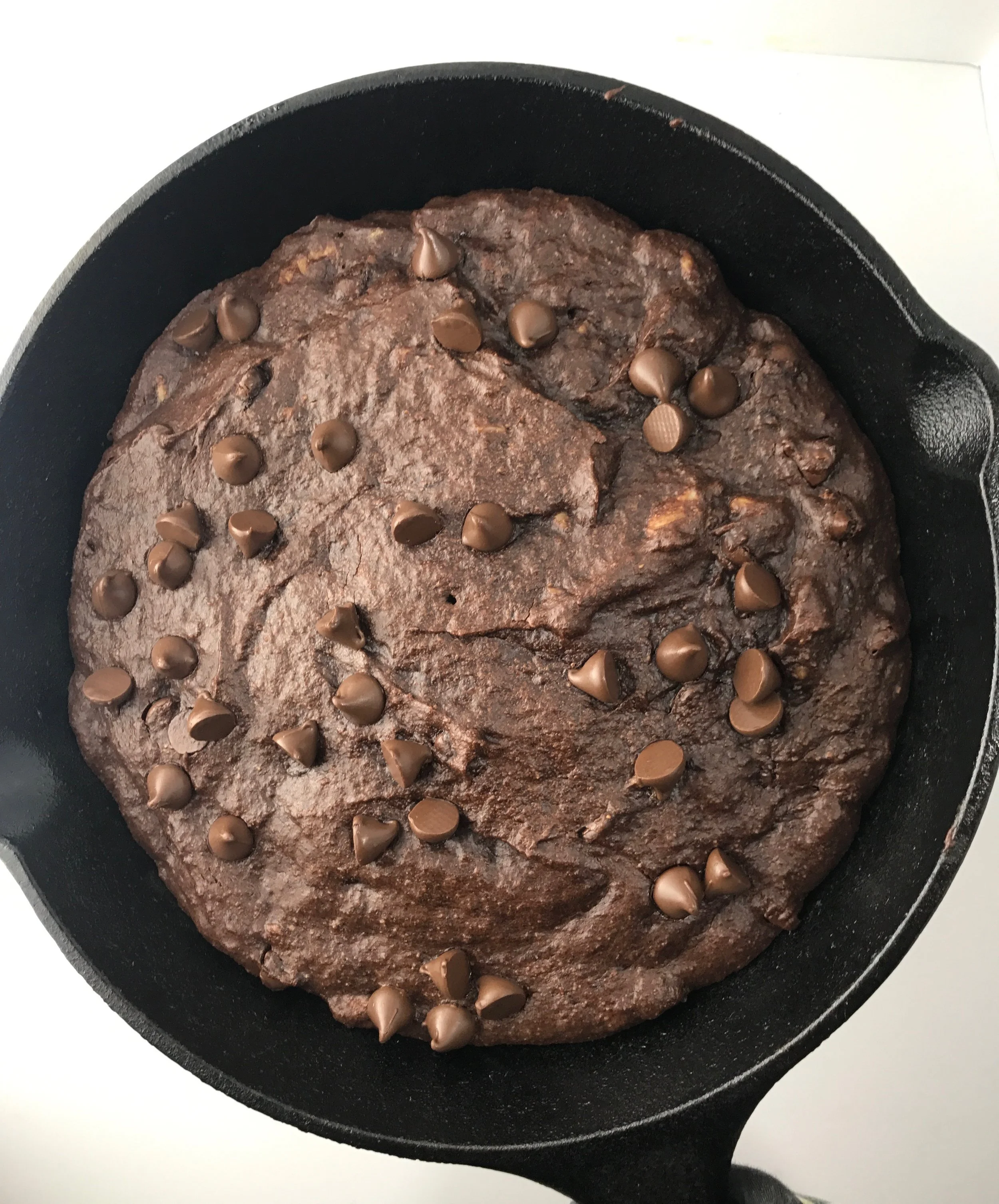 Chocolate Banana Brownie Skillet