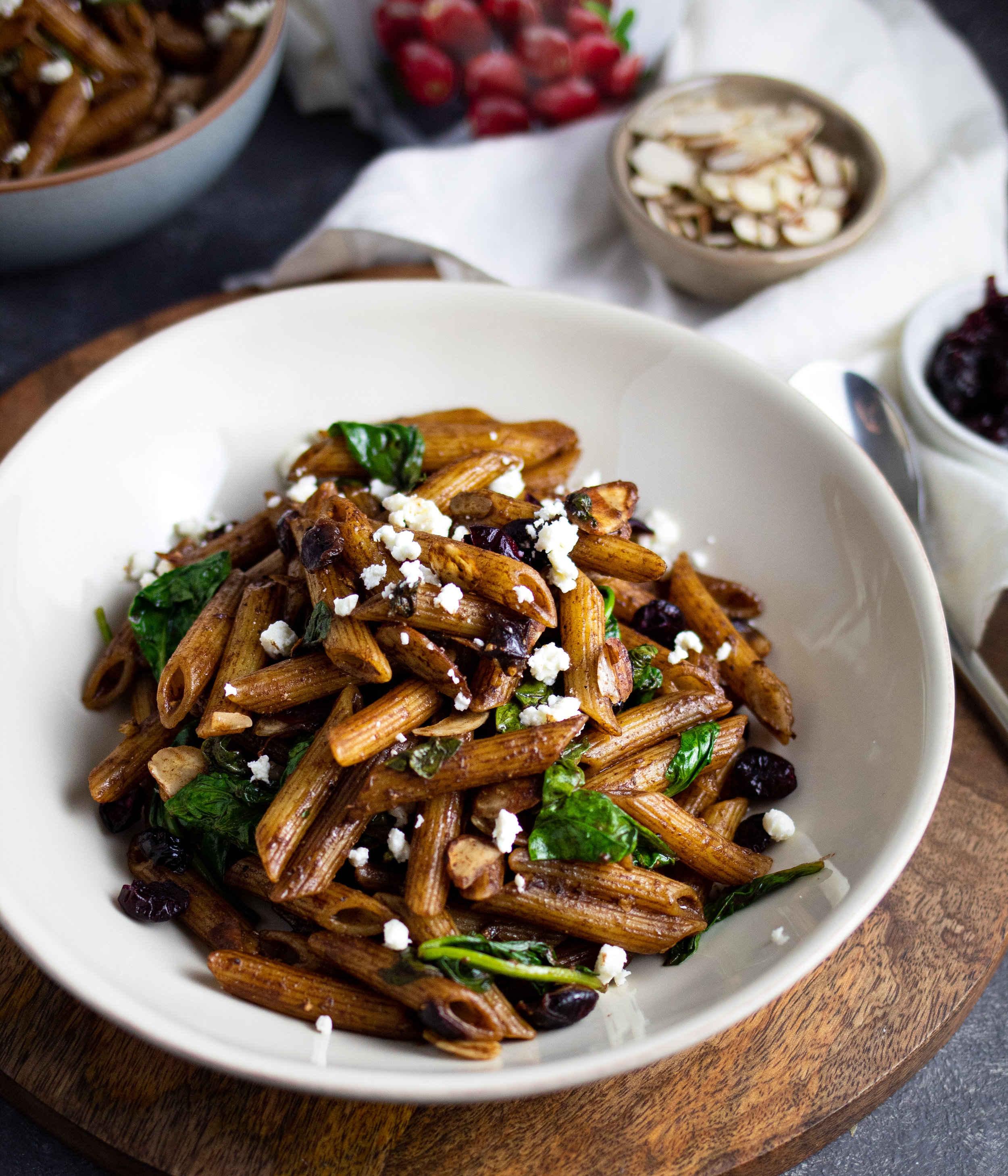 Balsamic Pasta with Ocean Spray® Craisins® Dried Cranberries, Feta and Almonds