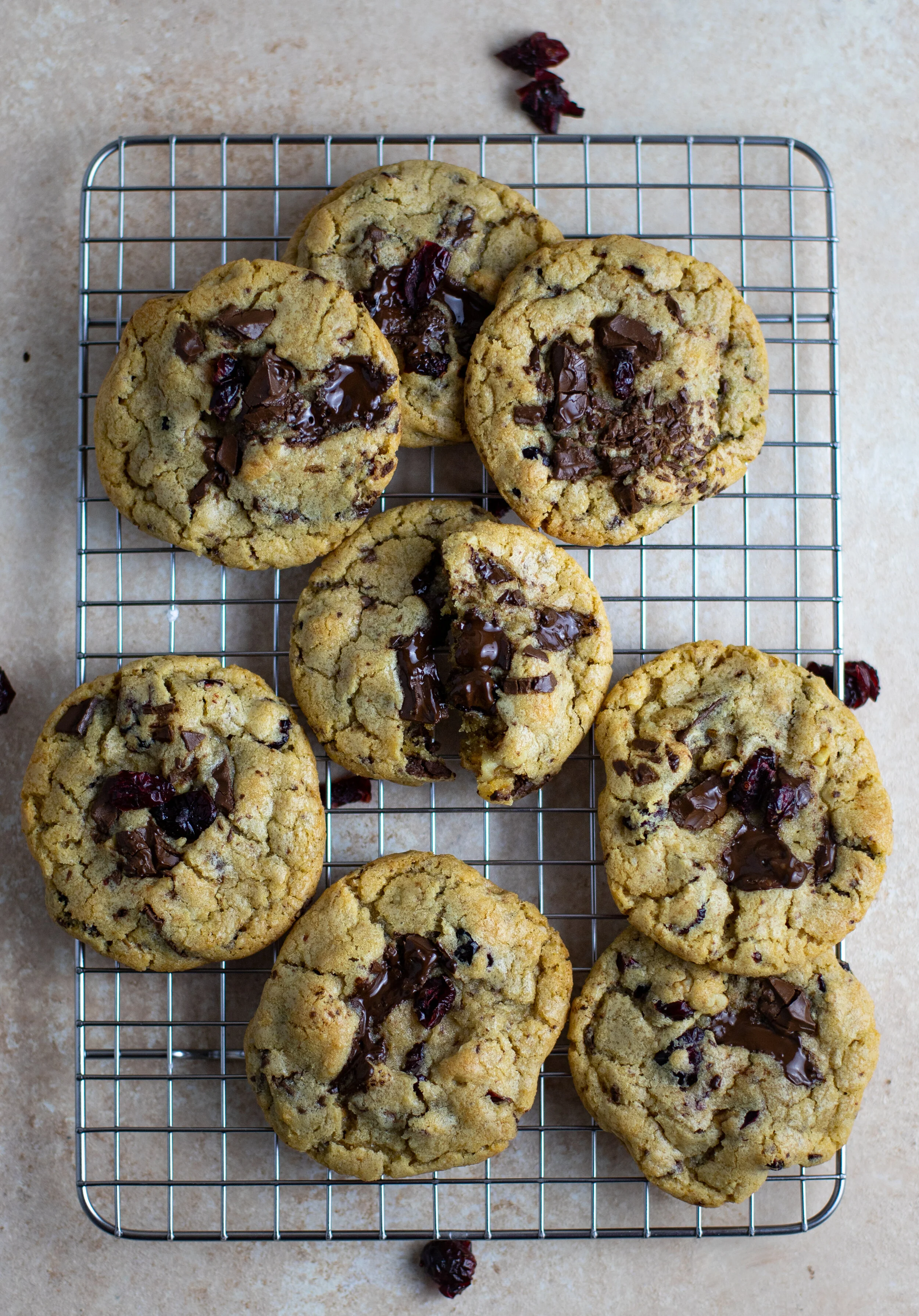 Cranberry Walnut Chocolate Chunk Cookies
