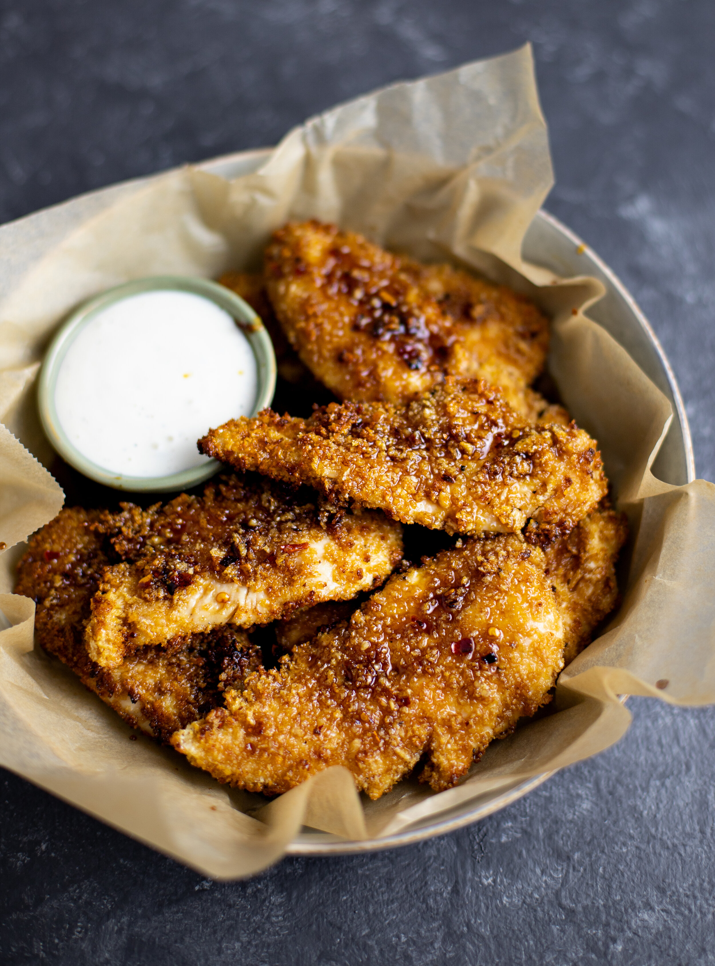 Crispy Honey Garlic Chicken Tenders