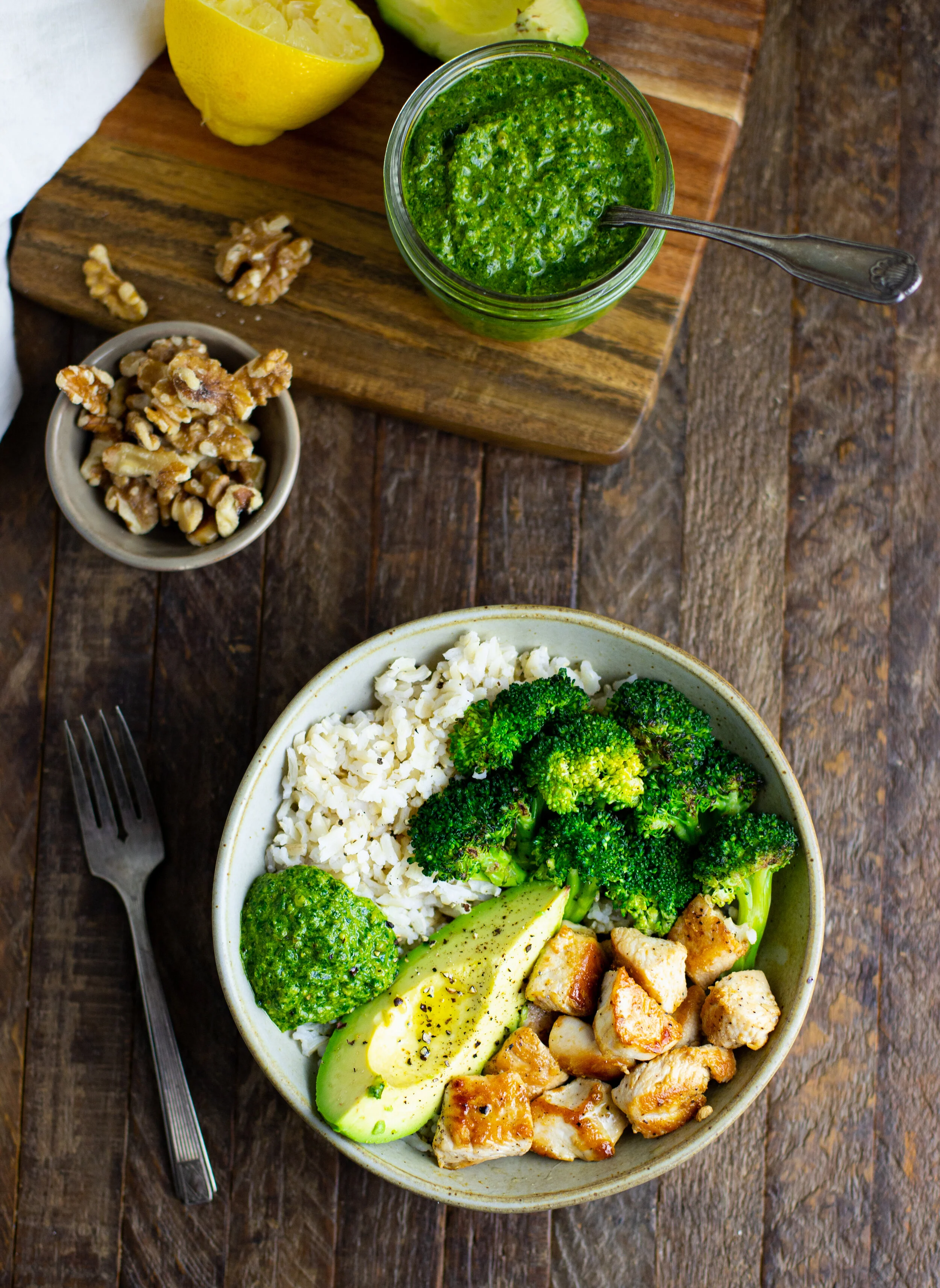 Power Bowl with Walnut Pesto — Lively Meals