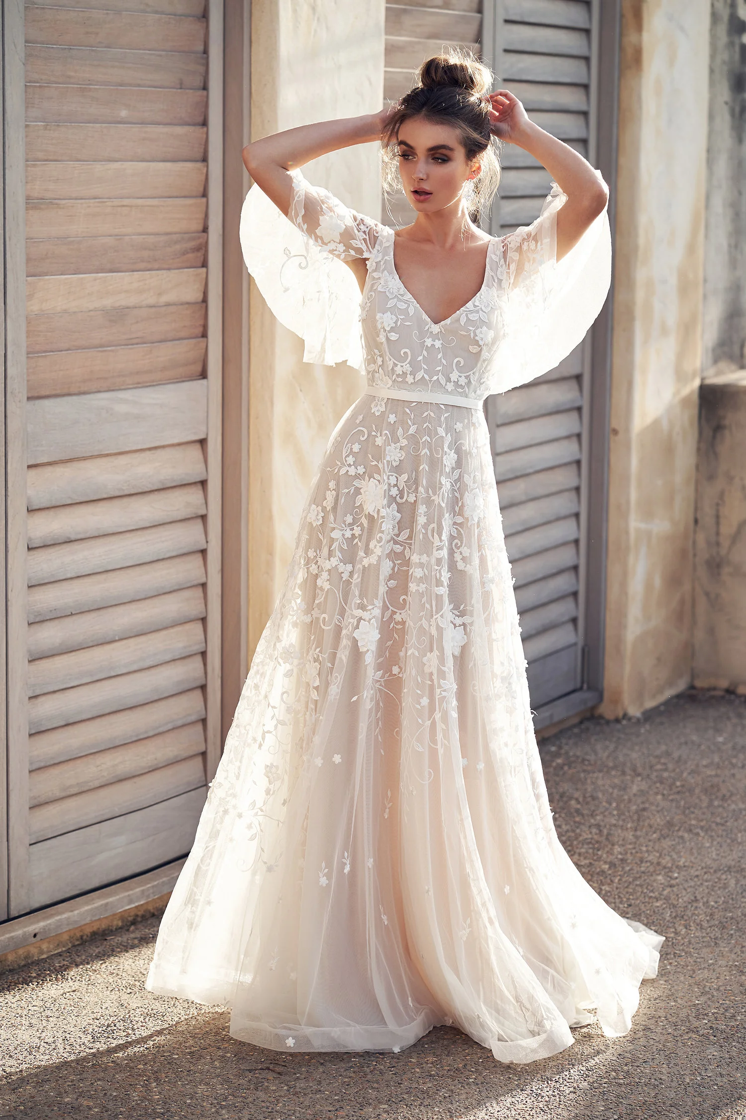 Amelie with draped sleeves