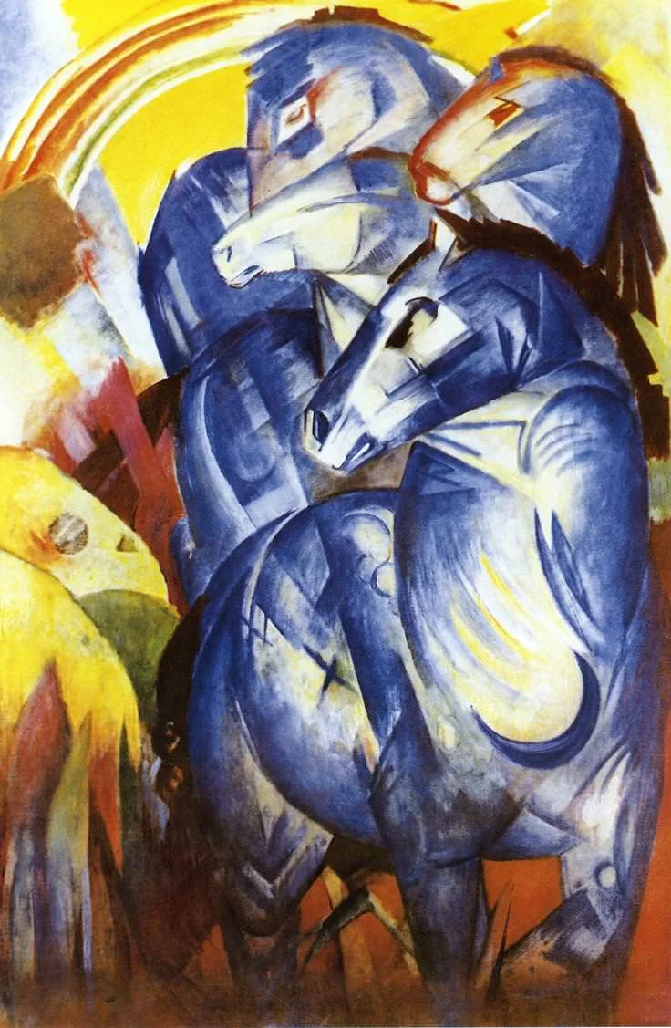 The Tower of Blue Horses by Franz Marc, 1913