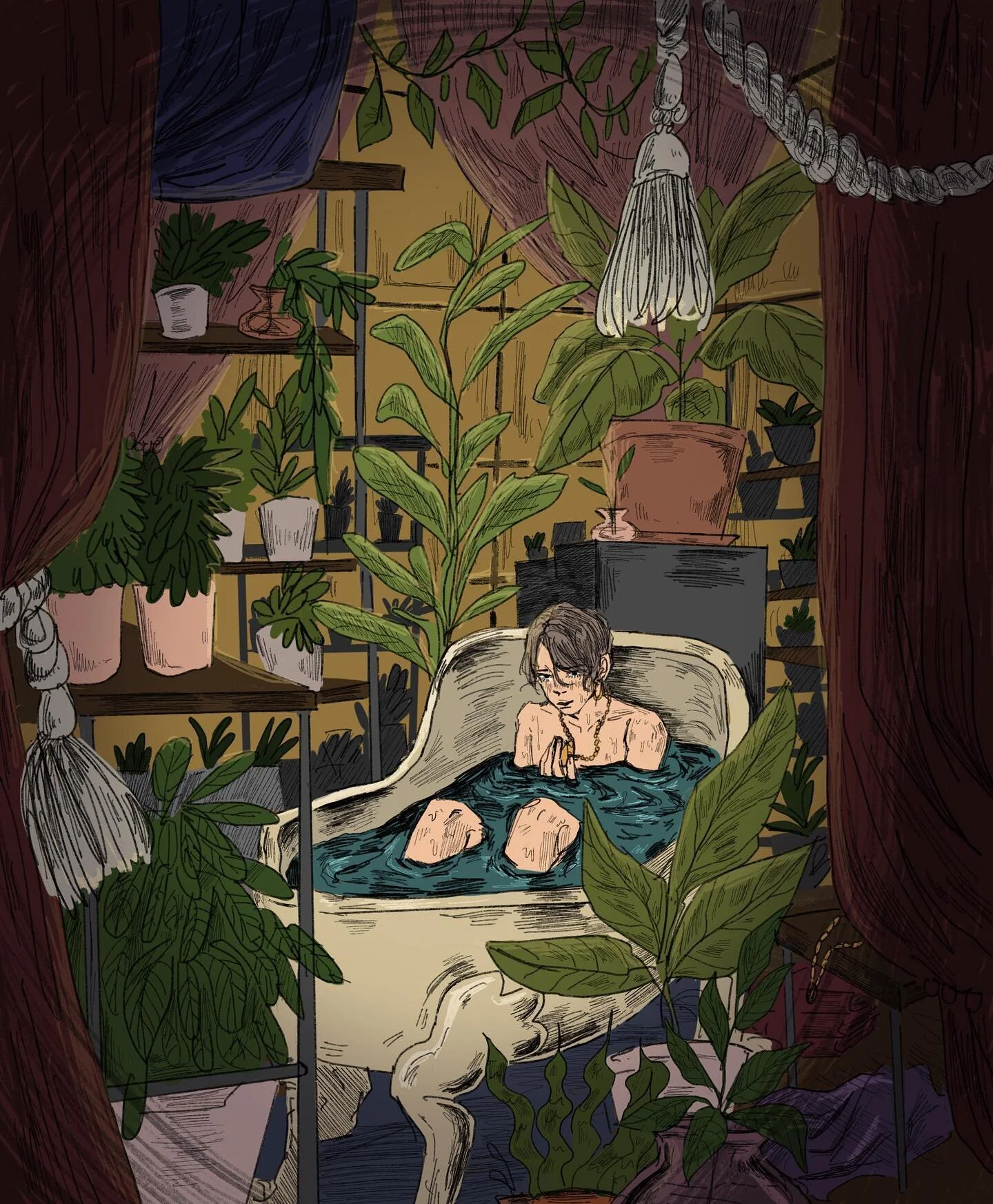 here&rsquo;s an unfinished digital drawing with just rough color ideas that I was working on a bit back. Maybe I&rsquo;ll finish it one day! Even started it traditionally too and abandoned it. I need personal art motivation back!!!
#illustration #pro