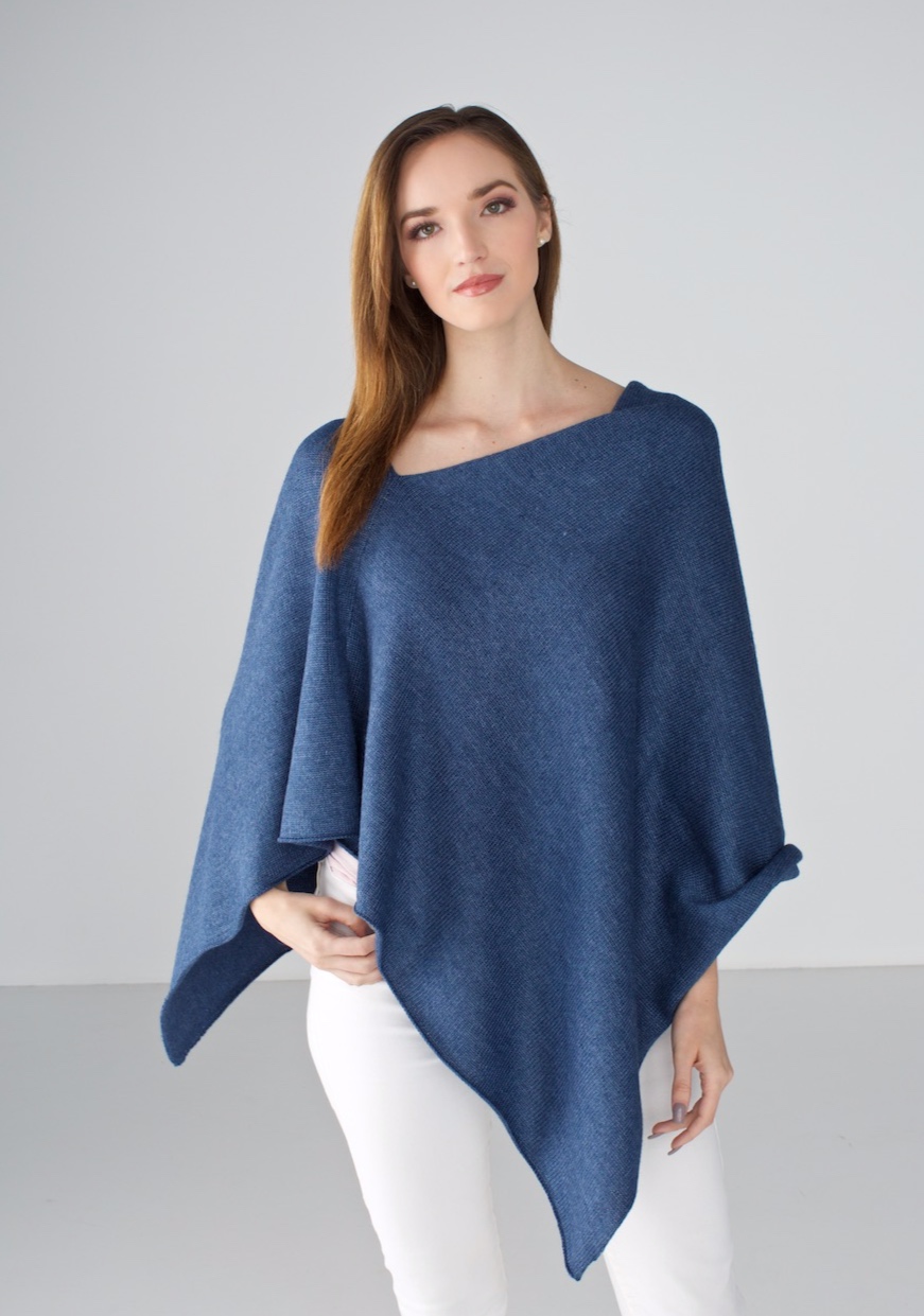 Indigo Blue Poncho