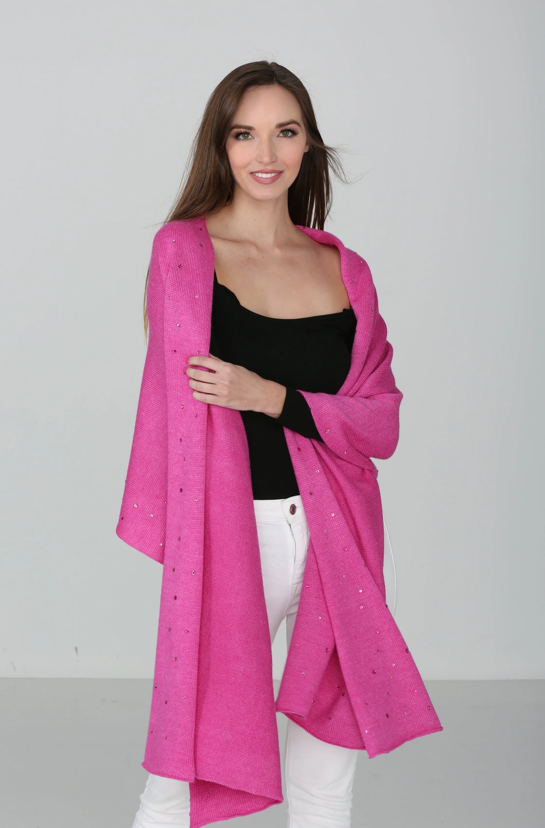 Magenta Wrap with Crystals