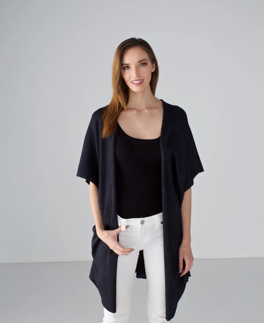 black summer cardigan