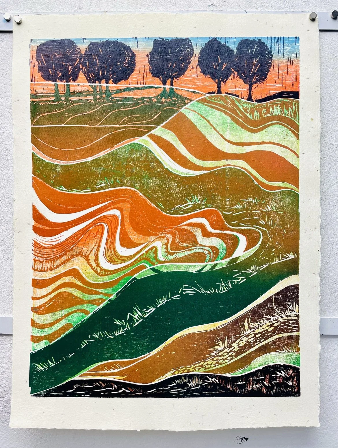 The Spirit of Roundway Hill, Woodcut Print - Hannah Cantellow