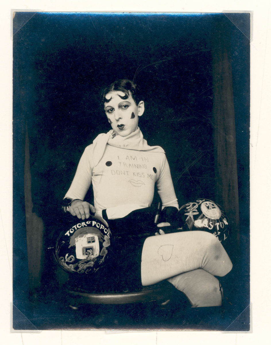 Claude Cahun, Untitled (Don't Kiss Me, I'm in Training), 1927. 