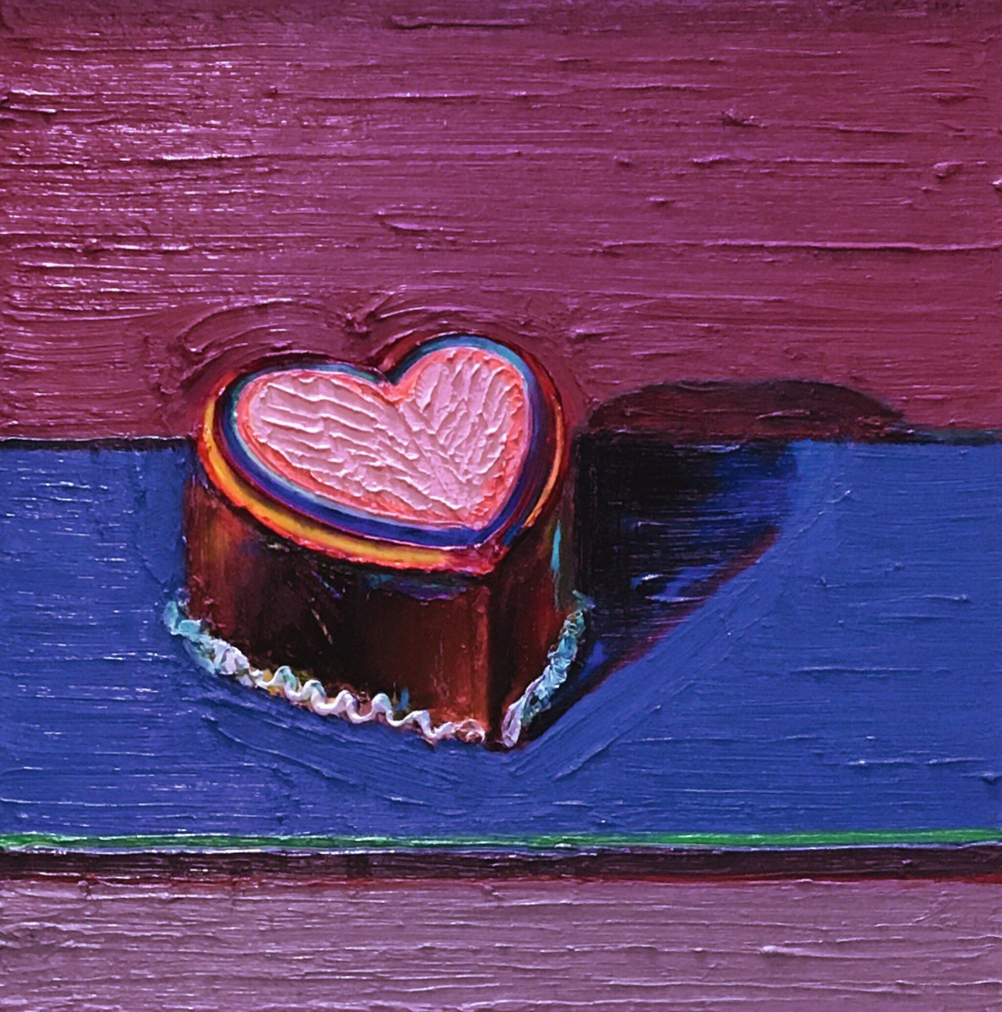 Wayne Thiebaud, Dark Heart Cake.jpeg
