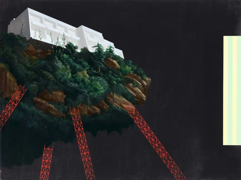 Dean Monogenis, The Fault of Egress, acrylic on wood panel, 76x102cm, 2011