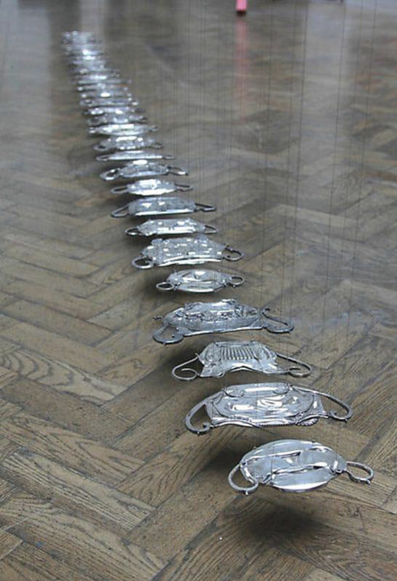 Cornelia Parker, Endless Sugar, silver-plate and tinned copper wire, 2011