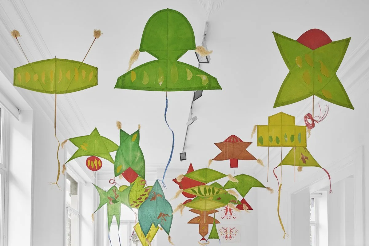 Joan Jonas, installation view, Inscribed in the Air, Gladstone Gallery, Brussels 2022