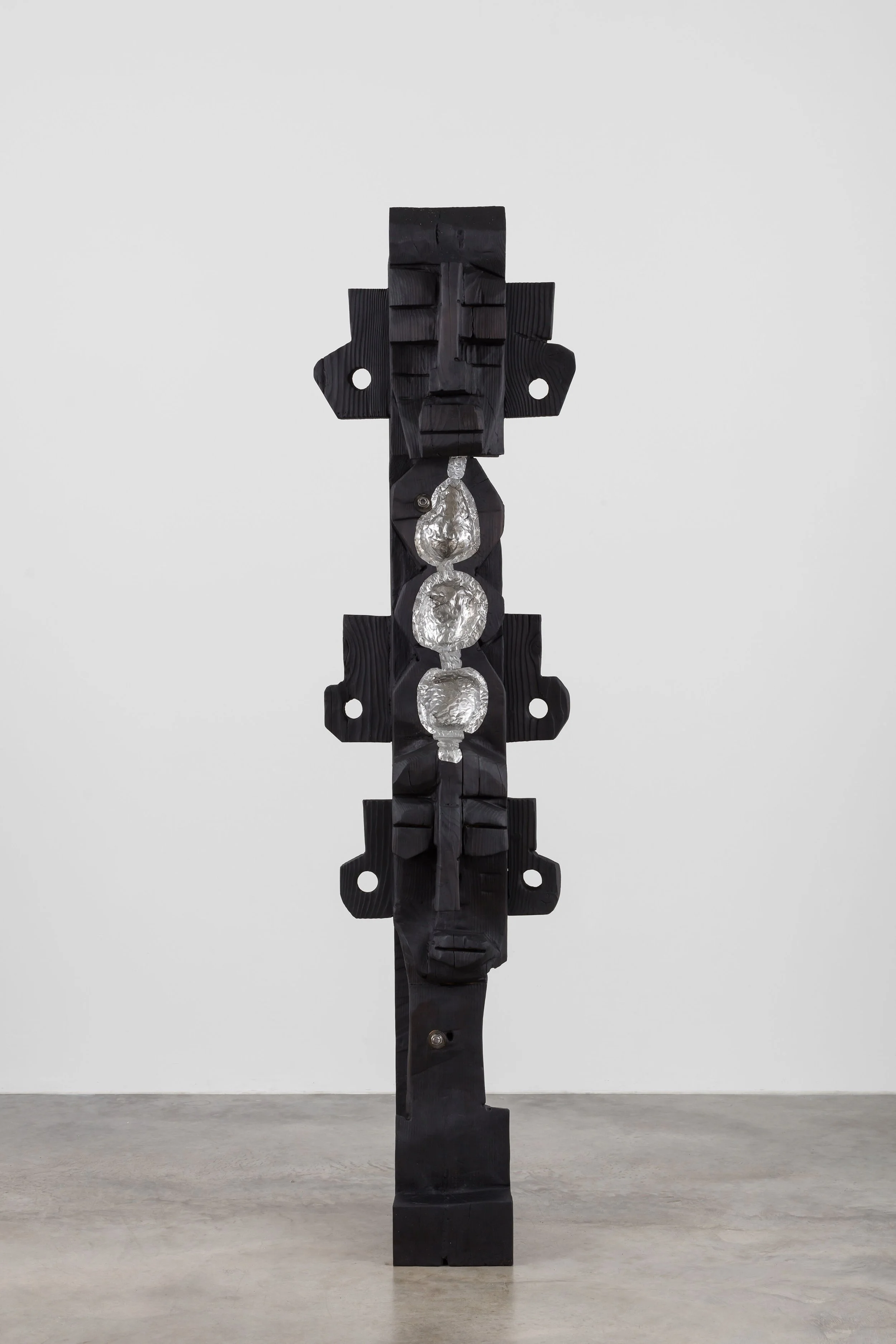 Namasole Nababinge, Mother of King Nakibinge from the Kuchu Royal Family of Buganda, Wood, wax, aluminium, nails, bolts, nuts and washers, 250 x 67 x 60cm, 2021