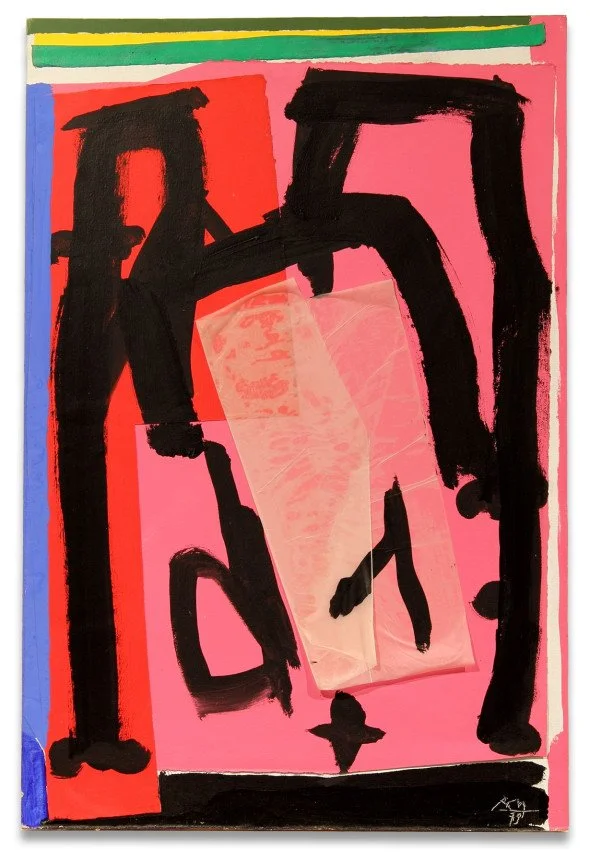 Robert Motherwell, Mexican Collage, acrylic and pasted papers on canvas mounted on board, 88.9 x 58.4 cm, 1979