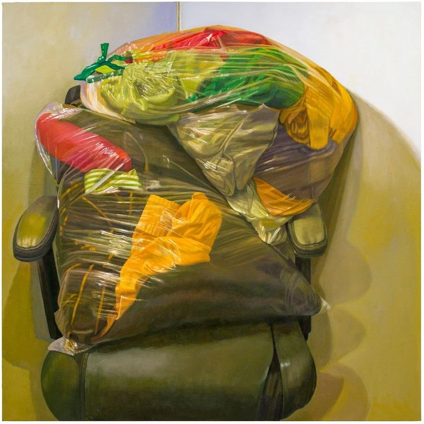 Catherine Murphy, Bag of Rags, oil on canvas, 60 x 60 inches, 2019