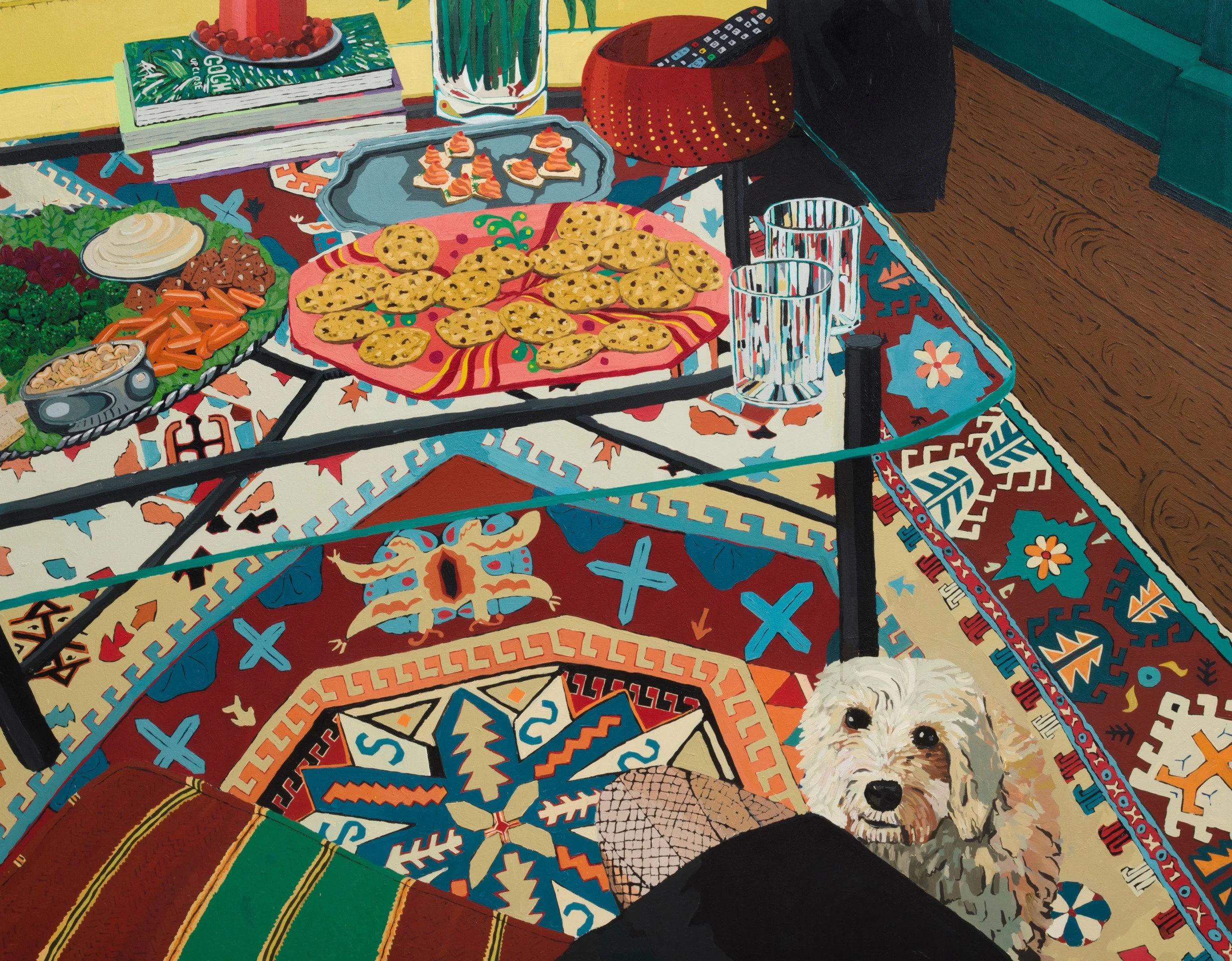 Hilary Pecis, Party Dog, acrylic on canvas, 127 x 157.5 cm, 2019