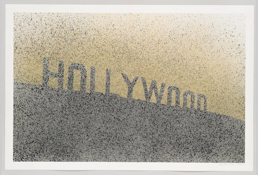 Ed Ruscha, Hollywood 1, airbrush and acrylic on board, 91,6 x 142,2 cm, 1999