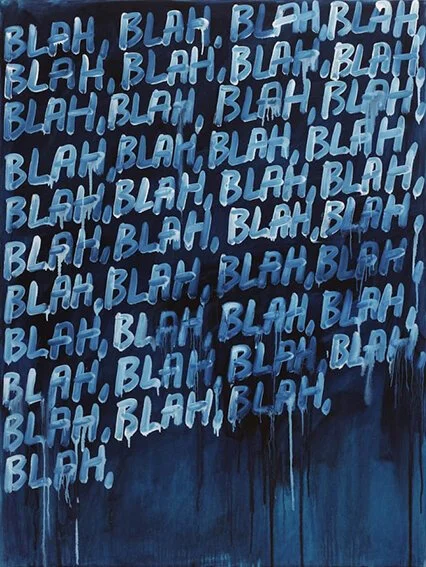 Mel Bochner, Blah, Blah, Blah, oil on canvas, 152,4 x 101,6cm, 2008