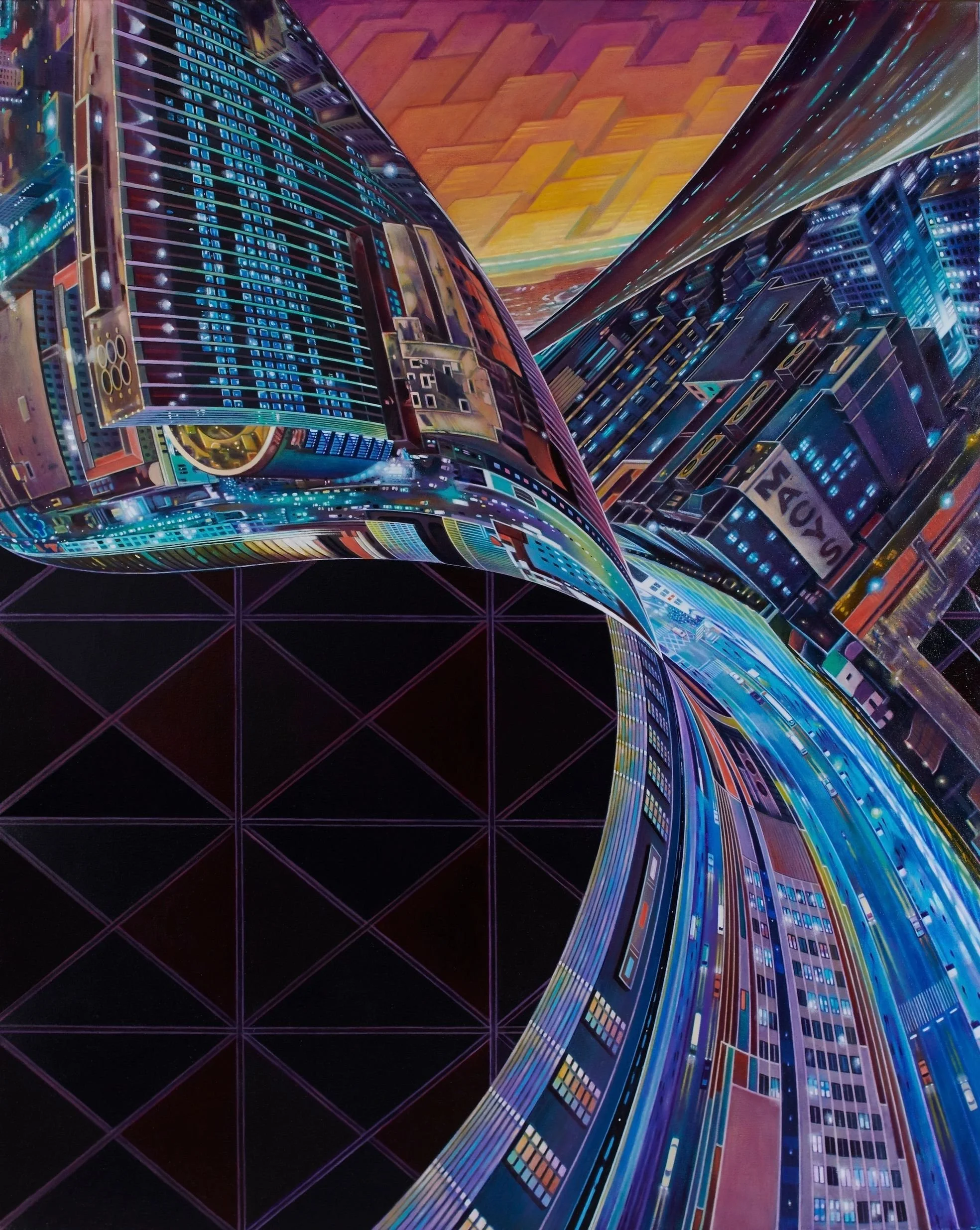 Caio Locke, Space Race, oil on canvas, 152 x 122 cm, 2016