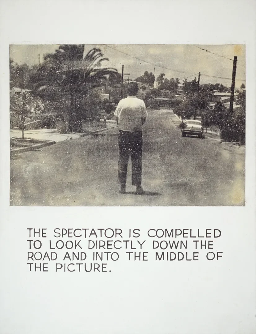 John Baldessari, The Spectator is Compelled... photographic emulsion and acrylic on canvas, 149,9 x 114,3 cm, 1966-68