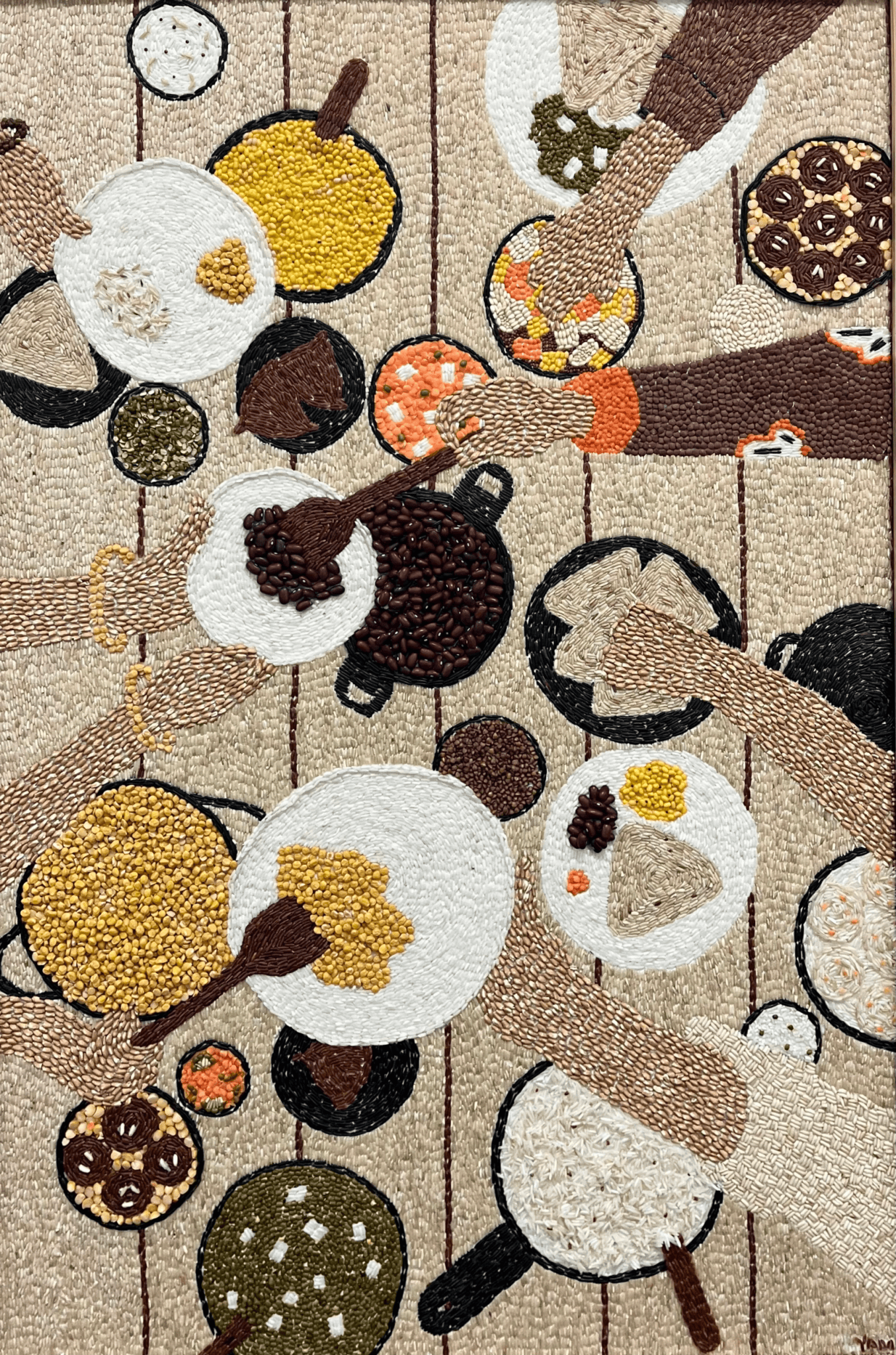 Yaminee Patel, Together We Rice, 36 x 24 inches, 2025