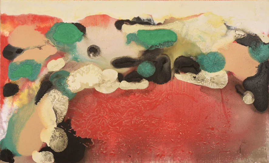 Jeskyně, 2016, akryl na plátně, 95×155 cm