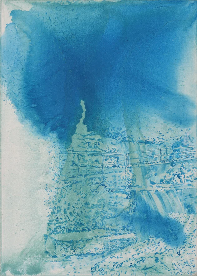 Pomník, 2015, kombinovaná technika na plátně, 70×50 cm