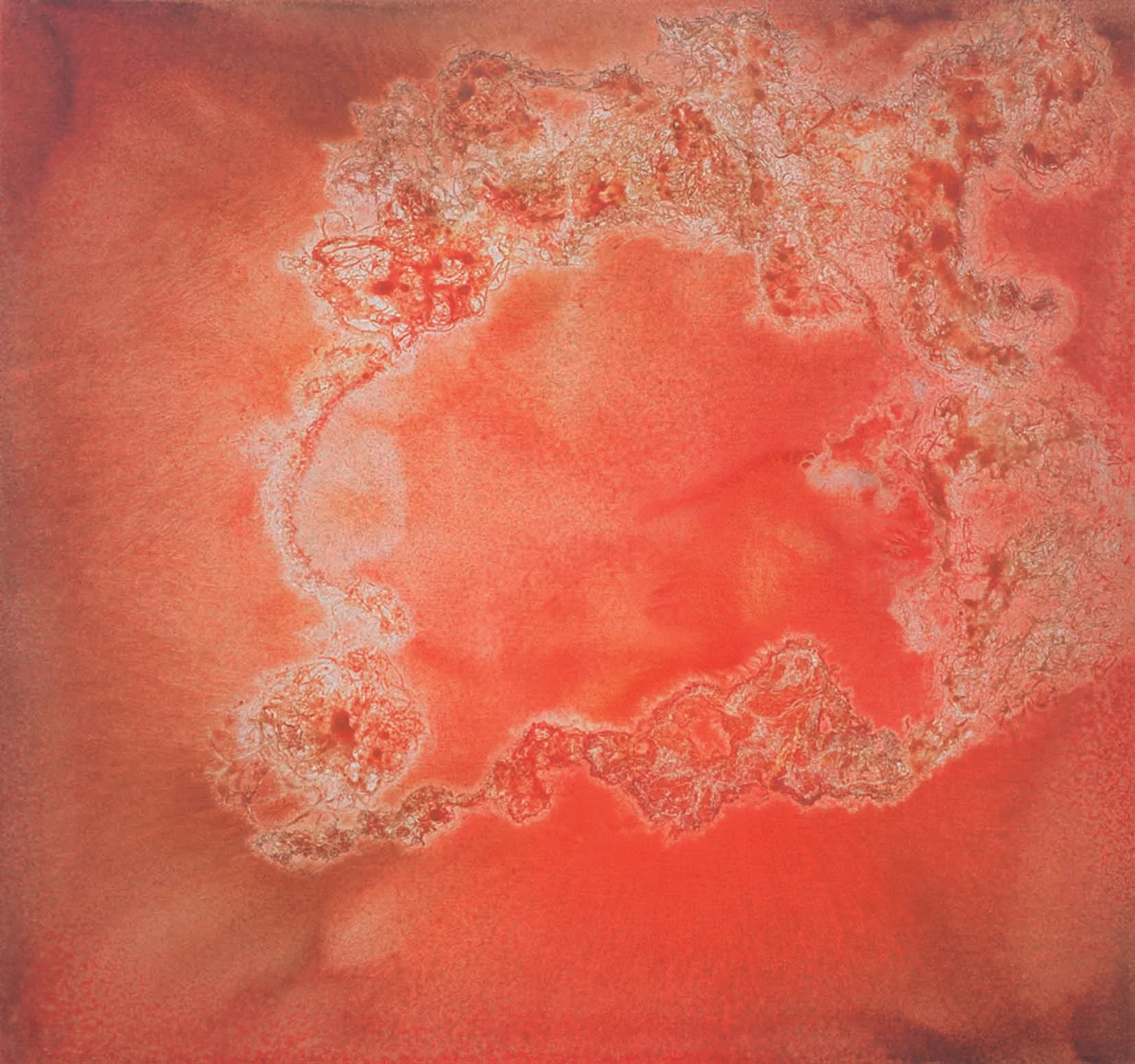 Náhrdelník, 2014, kombinovaná technika na plátně, 150×160 cm