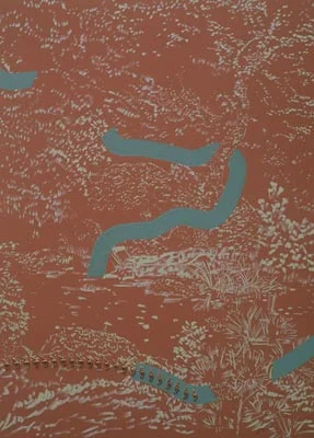 Japonské zahrady, 1992, kombinovaná technika na plátně, 160×120 cm