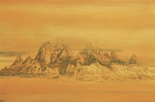 Neznámé pohoří, 2007, akryl na plátně, 200 x 300 cm