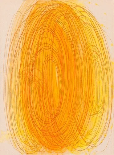 Vlákno IV., 2012, kombinovaná technika na plátně, 80 x 60 cm