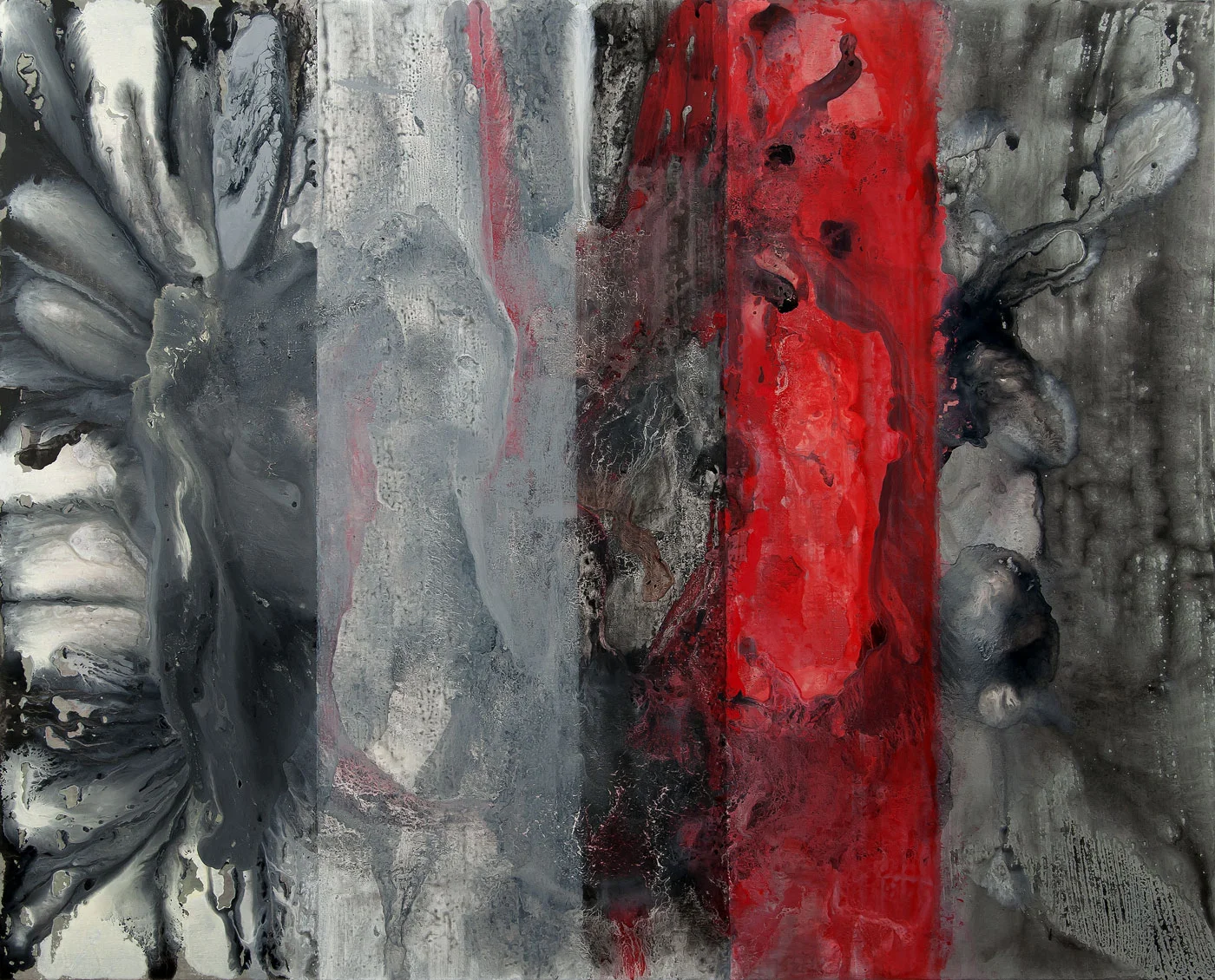 Kenya 2, kombinovaná technika na plátně, 160x200 cm, 2016-2017