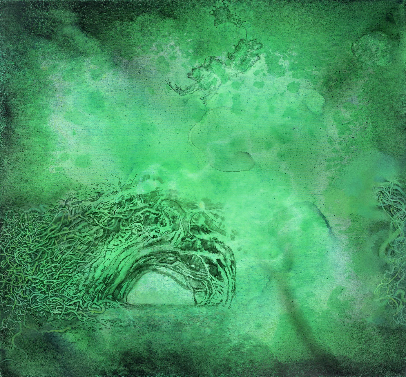 Džungle 2, 2014-18, akryl a olej na plátně, 170X180