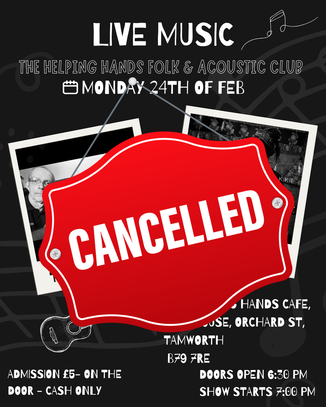 CANCELLED!!!!!  Nikki Rous &amp; Support by The Shamblers @ The Helping Hands Cafe, Tamworth