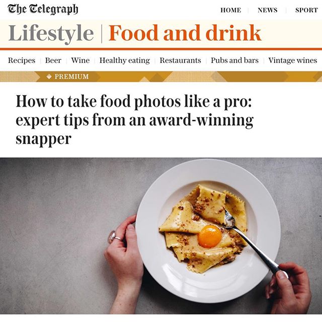 How bloody exciting!! Amazingly I&rsquo;ve been featured in the @Telegraph today about my journey as a photographer, the power of an image &amp; my top tips to shoot food 📸  I&rsquo;ve just uploaded the link in my story. Have a read if you get a cha