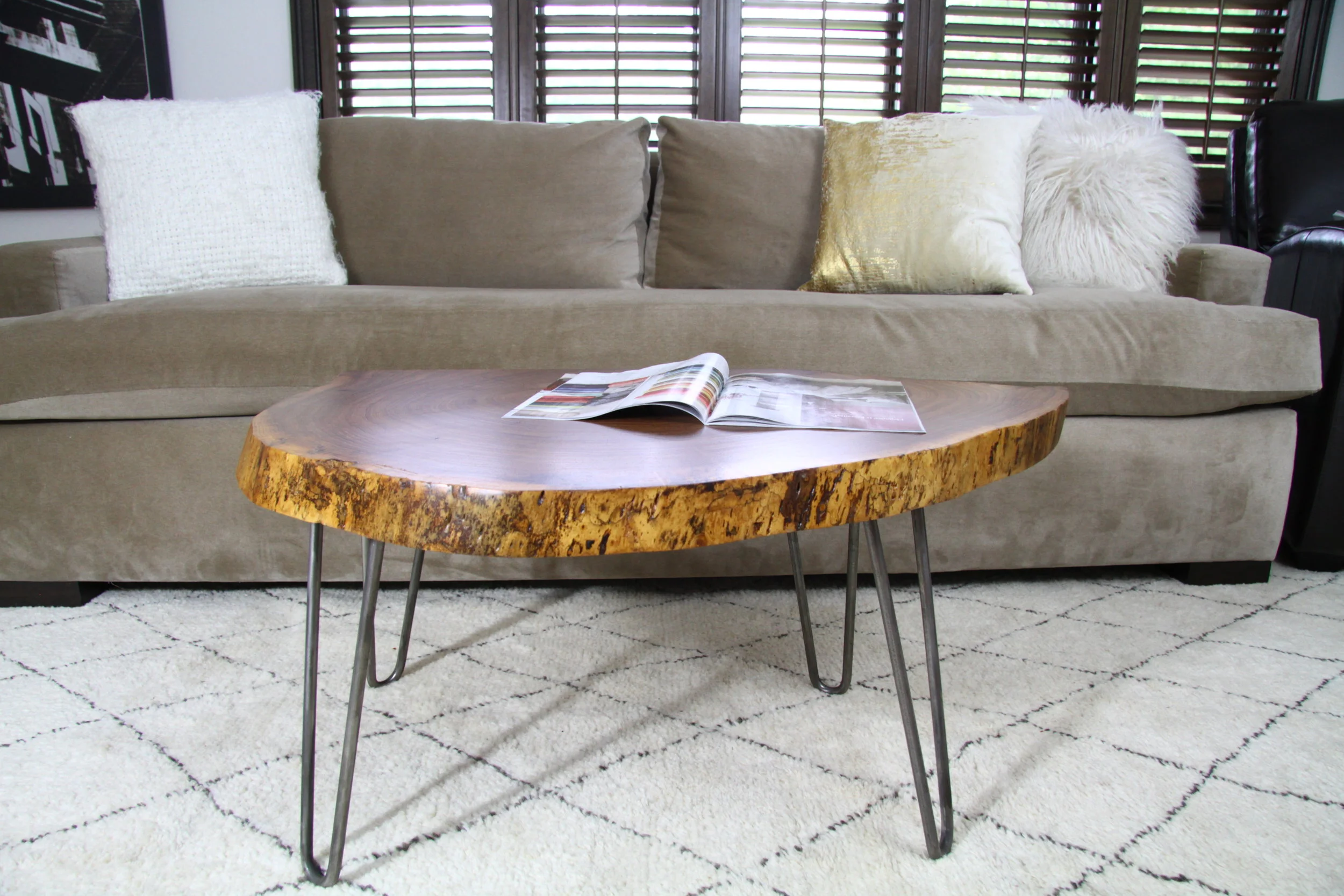 Half Moon Siberian Elm Coffee Table Anew Nature