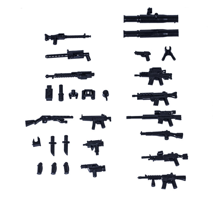 Mini Weapons and Accessories LEGO® Compatible Combo Pack (27 Pieces)