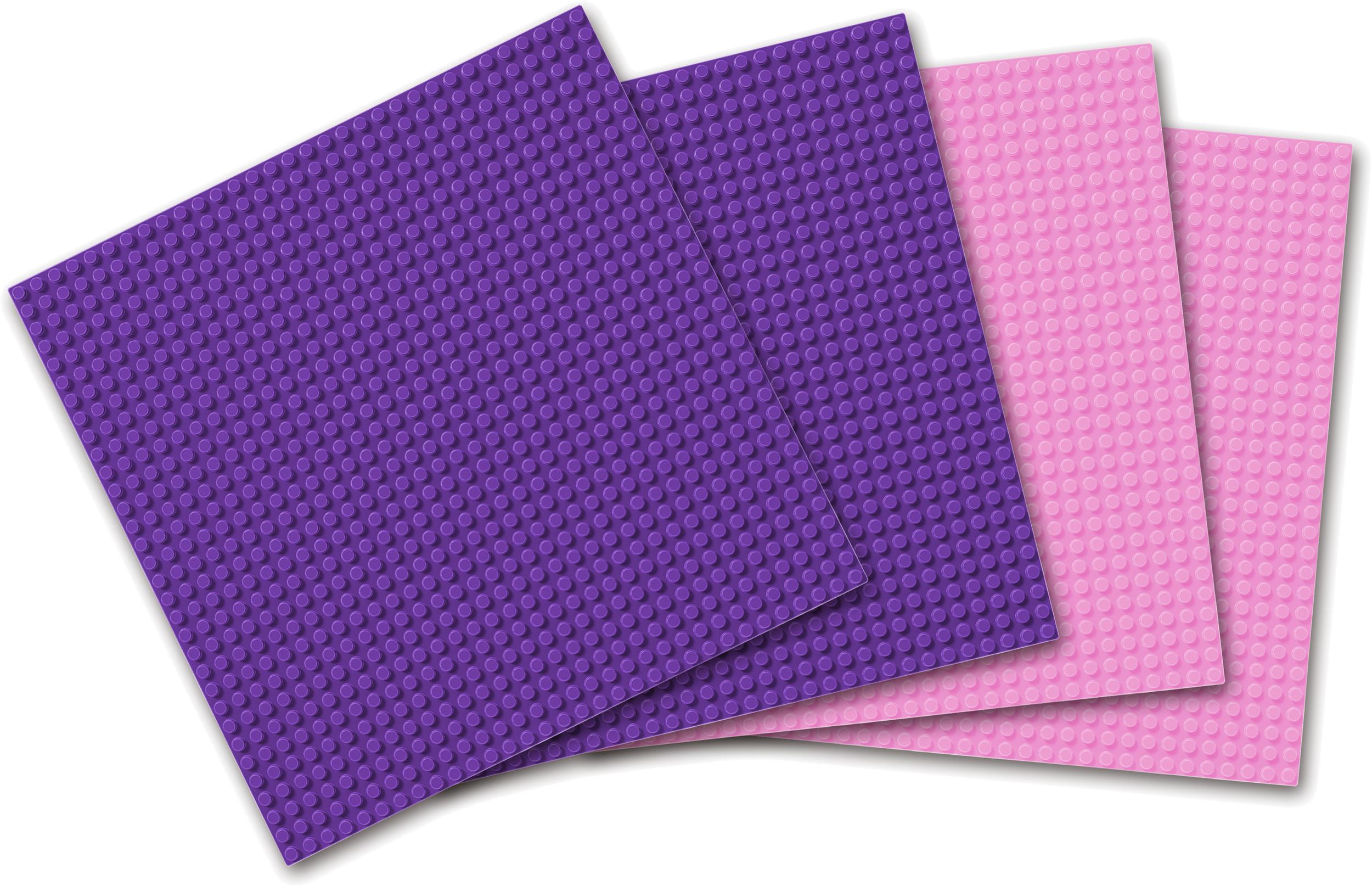 32x32 Stud Baseplate 4 Pack (Pink + Purple)