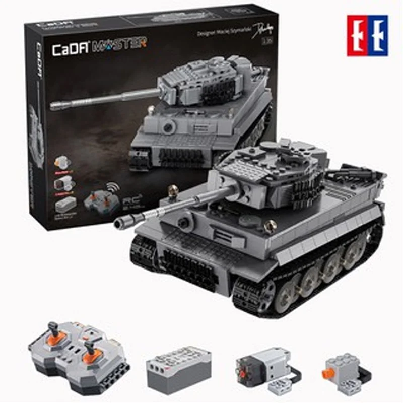 CaDA Masters WWII German Tiger Tank Remote Controlled Brick Building