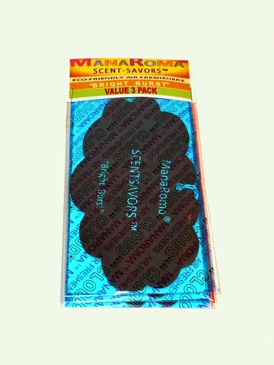 MANAROMA® 'Bright Burst' "CLOUD" Air Fresheners - Value 3-Pack -- NEW-- 