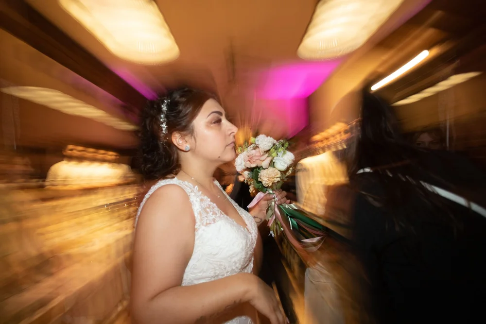 Foto di matrimonio con sfocato