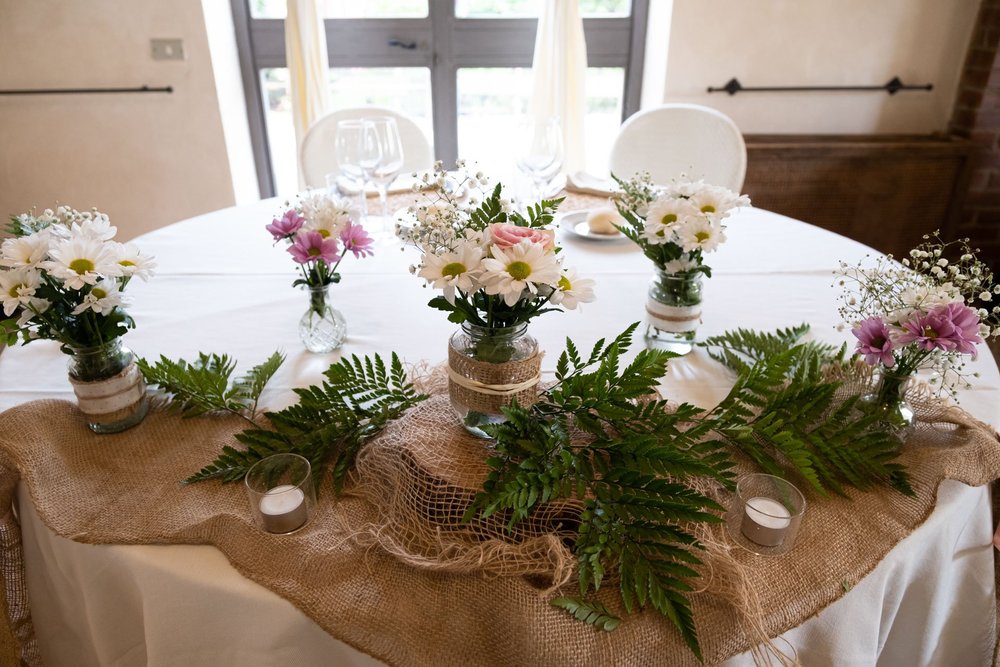 Foto dell'allestimento per il matrimonio