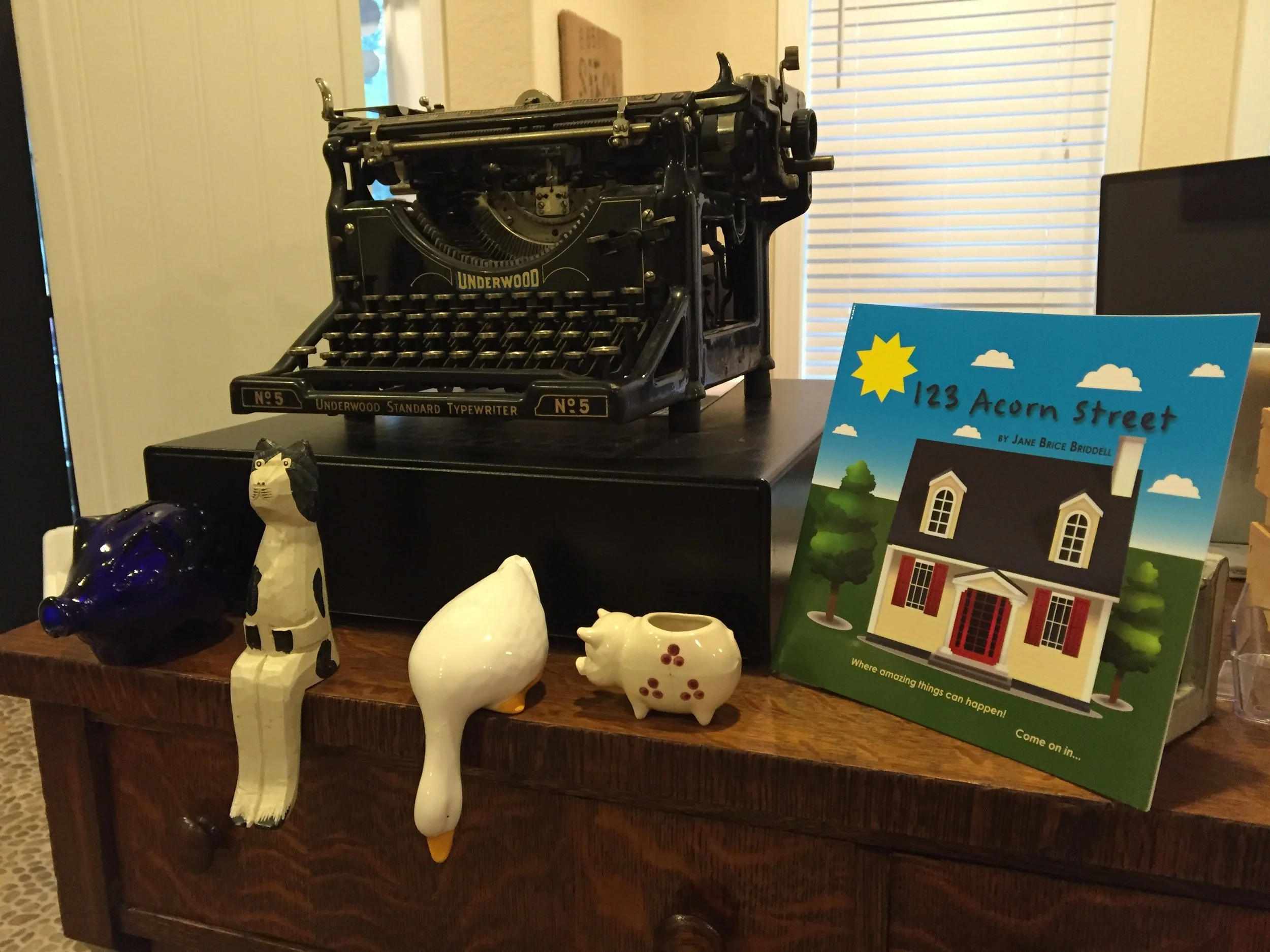 The real life figurines that inspired Jane's children's book.
