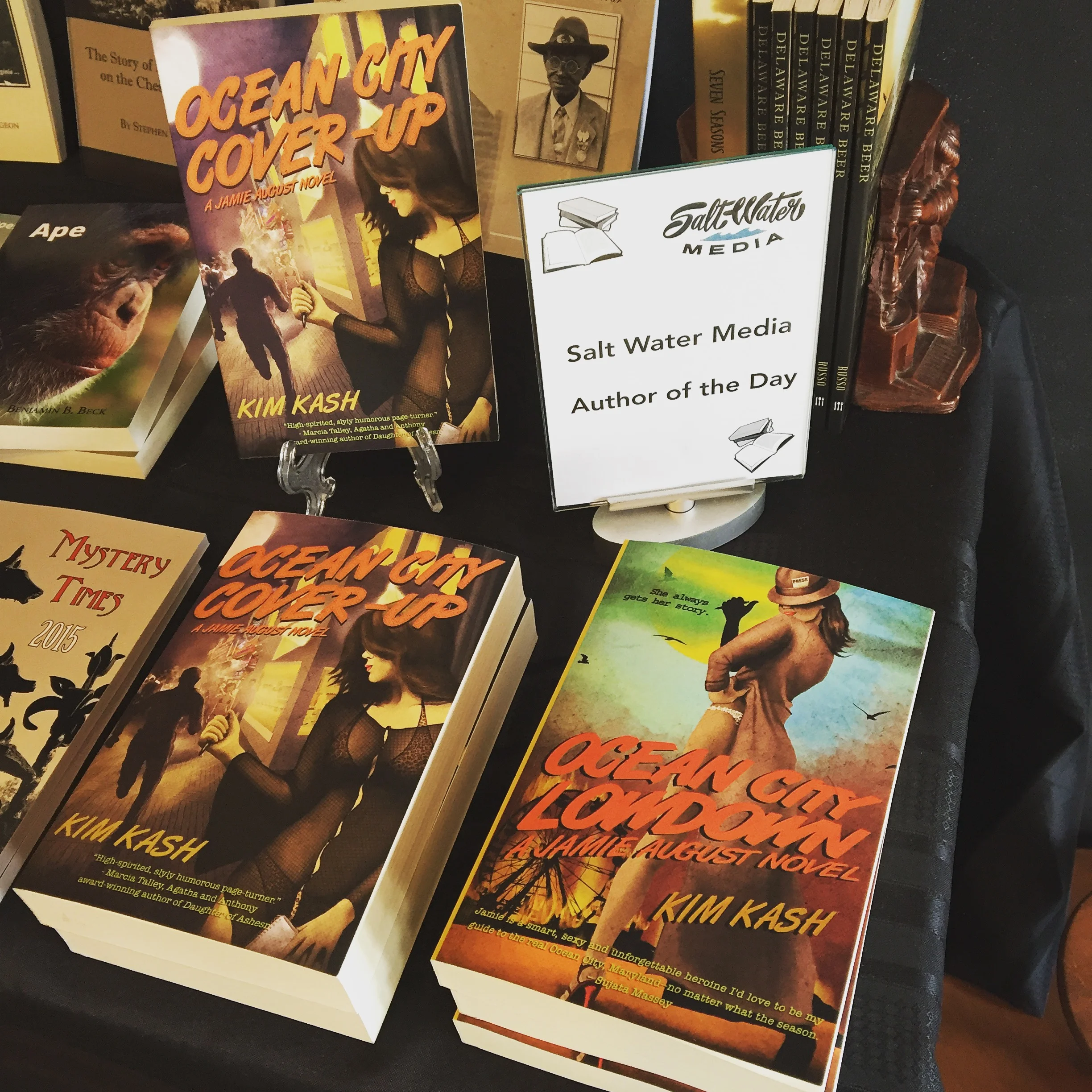Kim Kash's fiction series revolves around the unforgettable Jamie August, a small town reporter who always gets her story. 