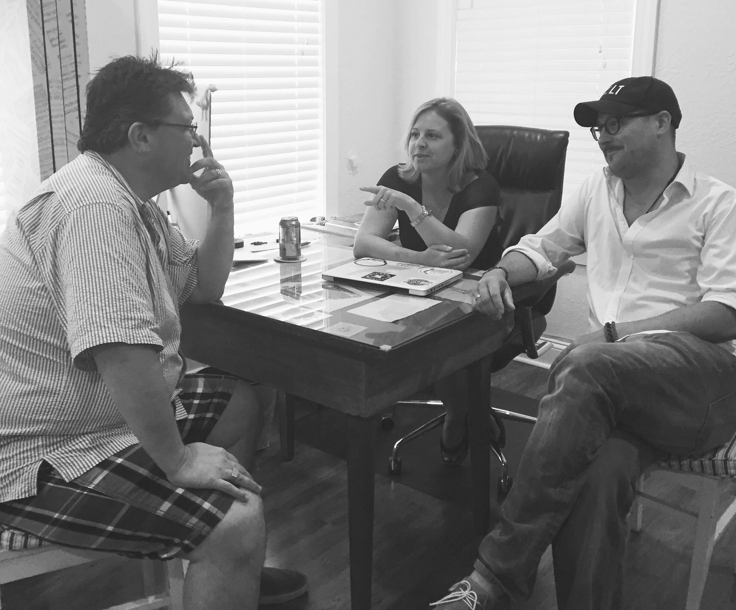 Stephanie hears the old "we're not related but thanks for asking" joke between Bryan Russo and Tony Russo...